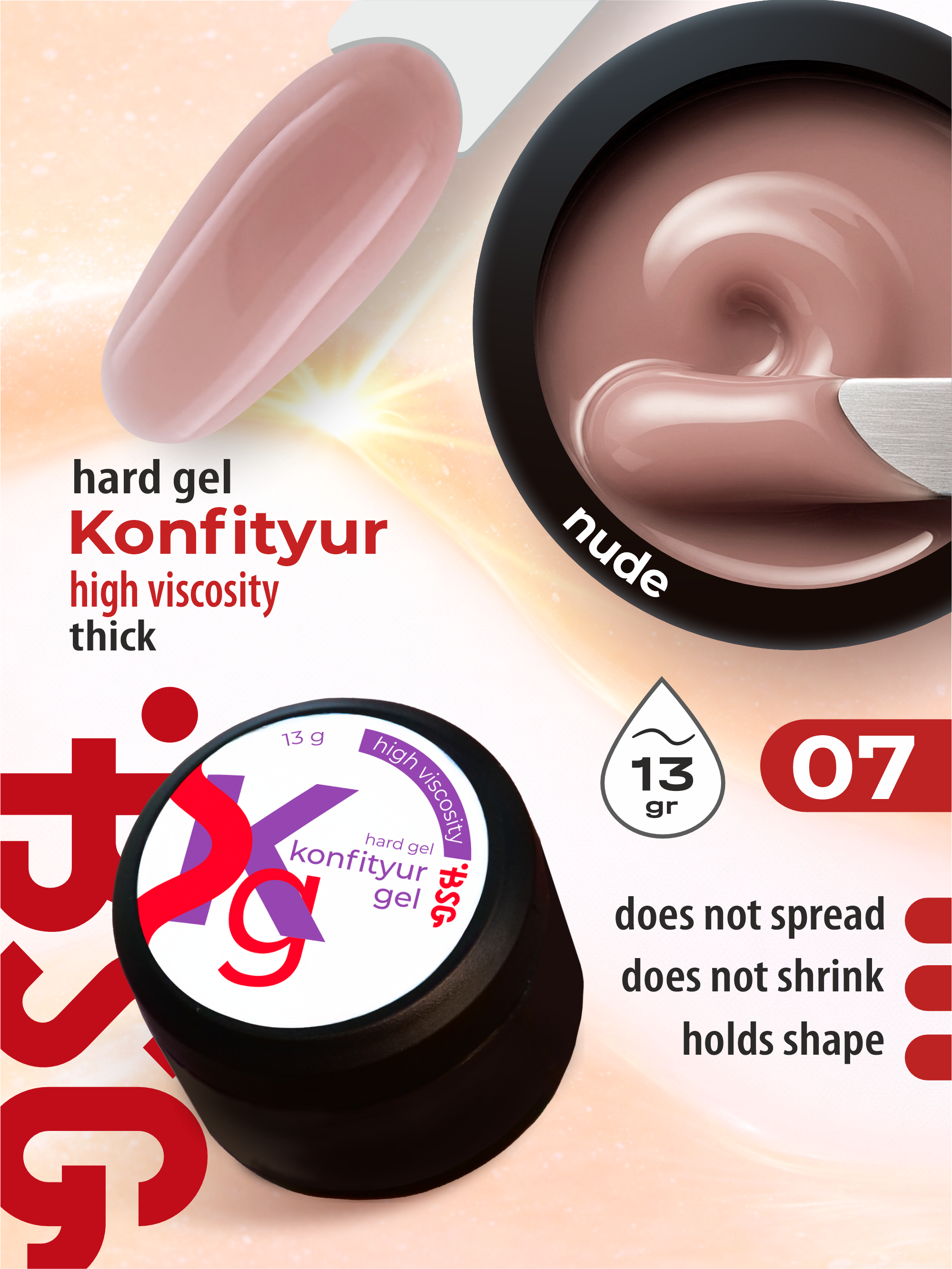 Hard gel Konfiture HIGH VISCOSITY 13 gr 07 HIGH