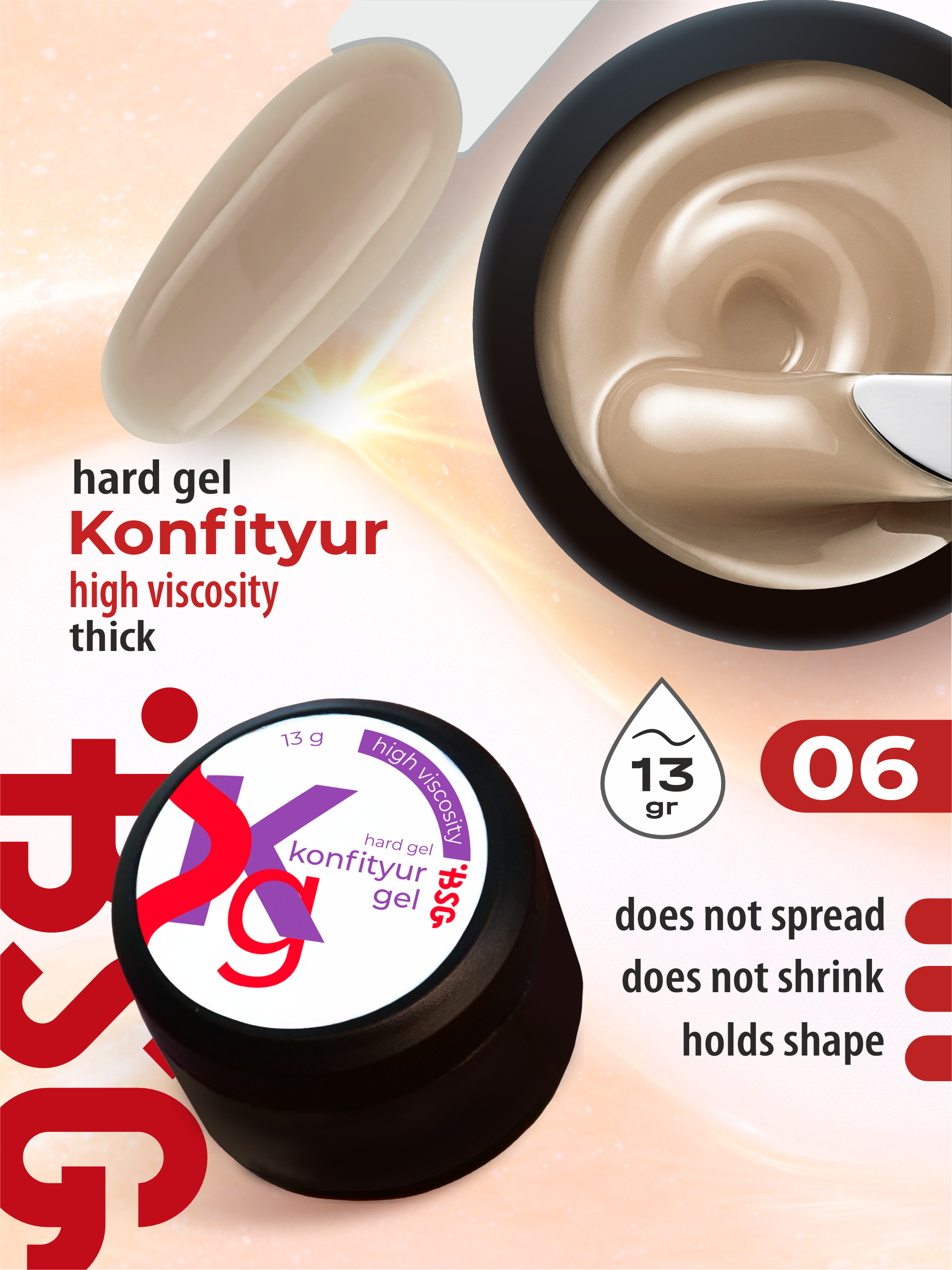 Hard gel Konfiture HIGH VISCOSITY 13 gr 06 HIGH