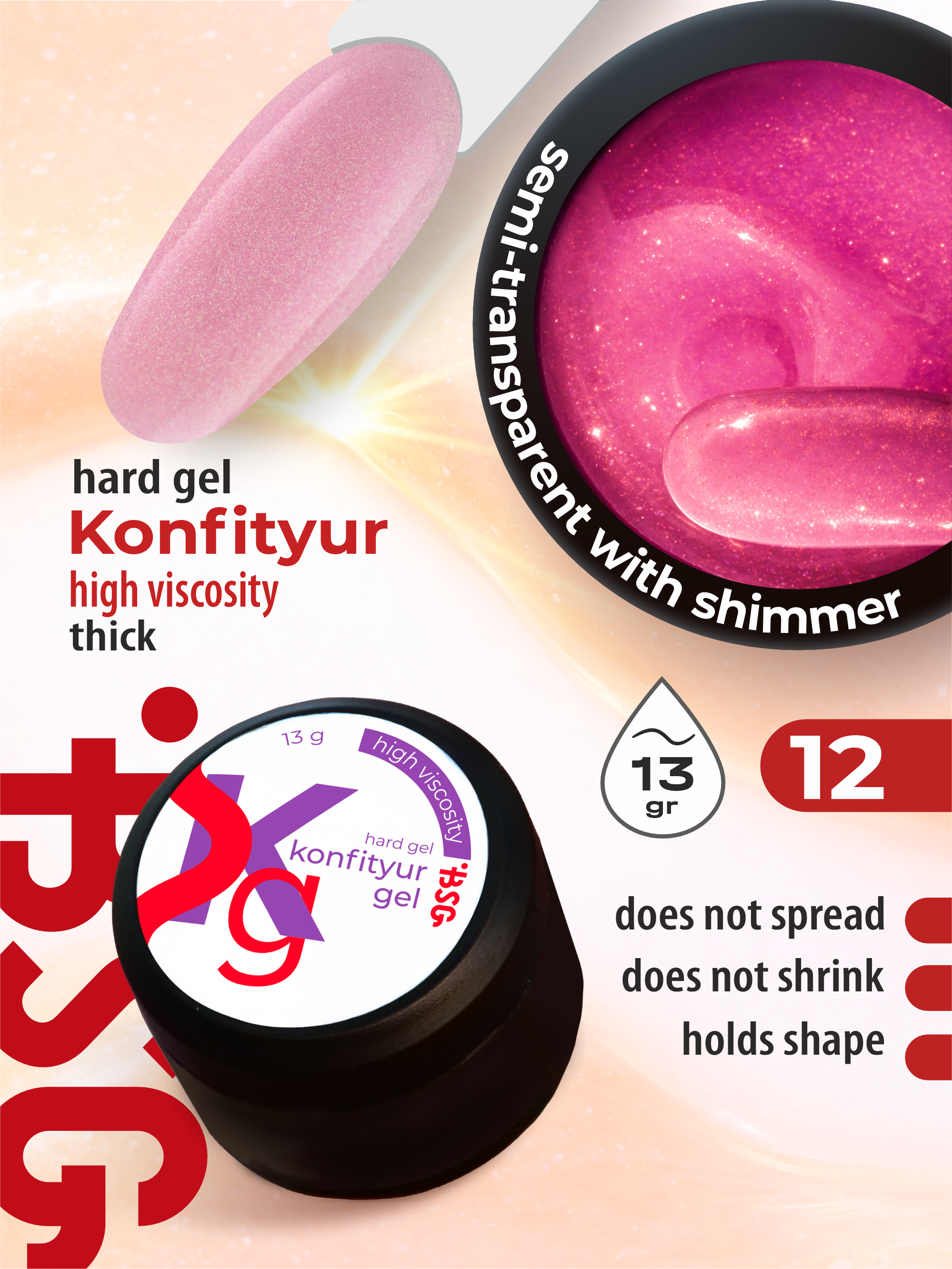Hard gel Konfiture HIGH VISCOSITY 13 gr 12 HIGH