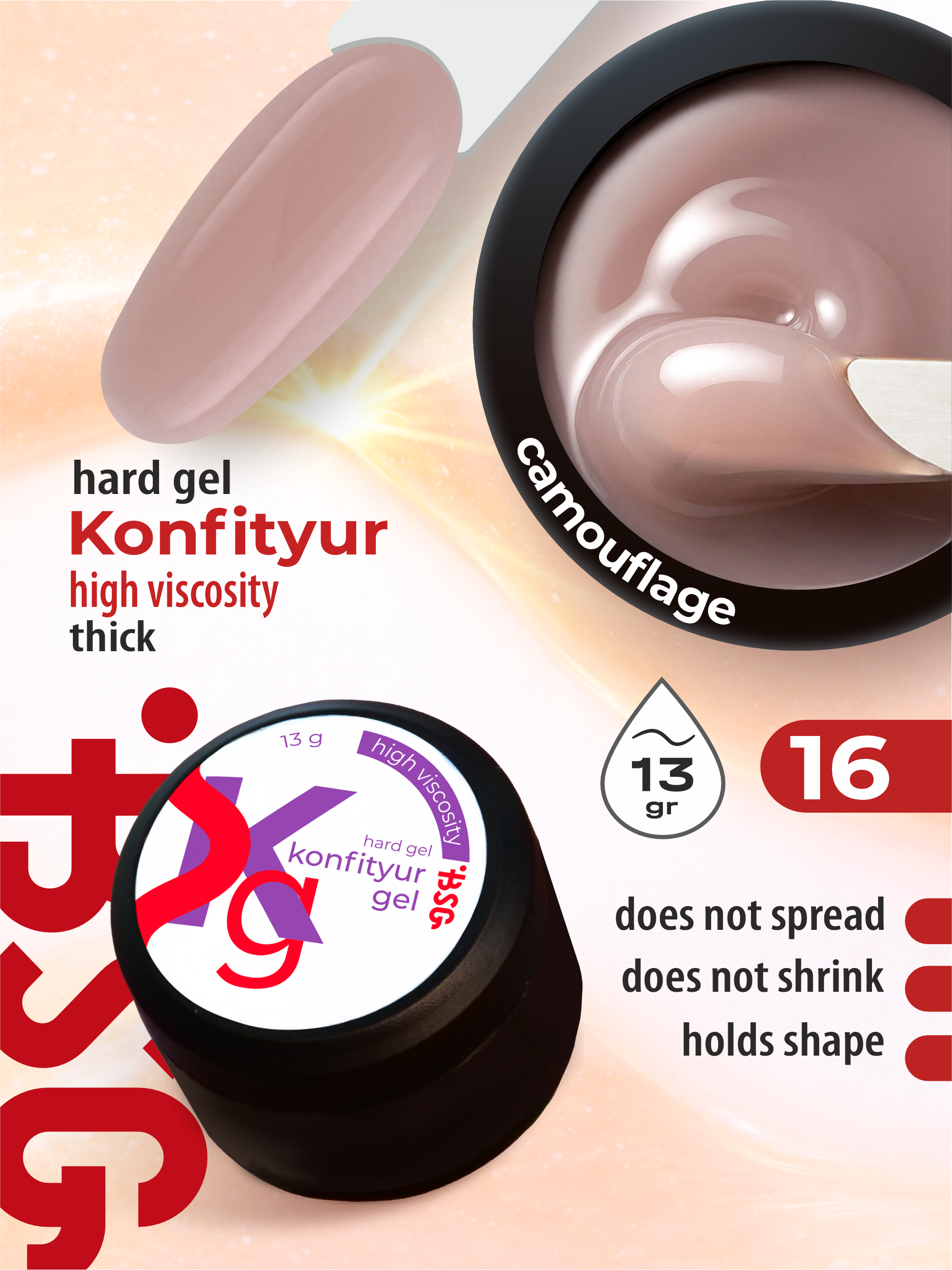 Hard gel Konfiture HIGH VISCOSITY 13 gr 16 HIGH