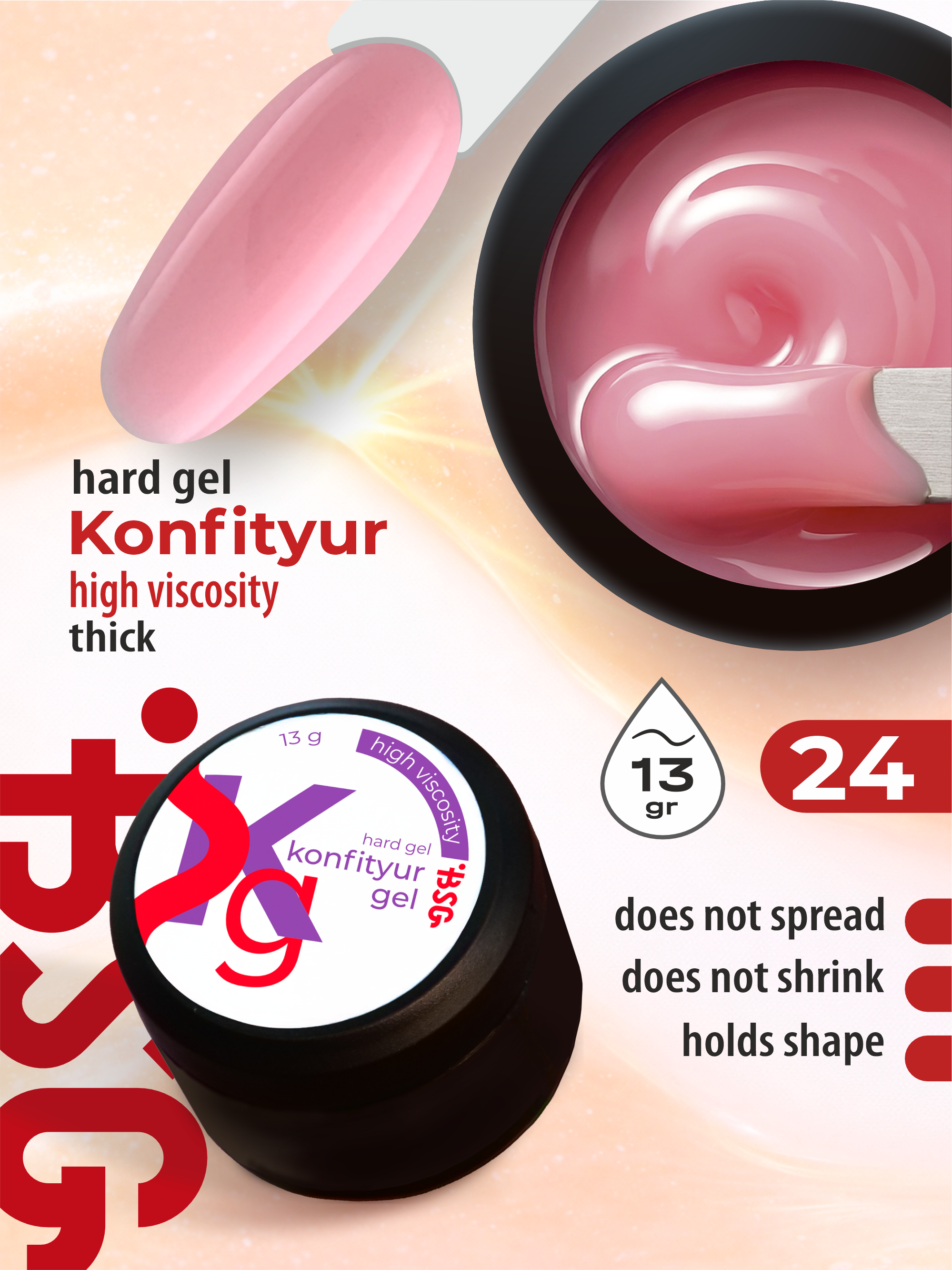 Hard gel Konfiture HIGH VISCOSITY 13 gr 24 HIGH