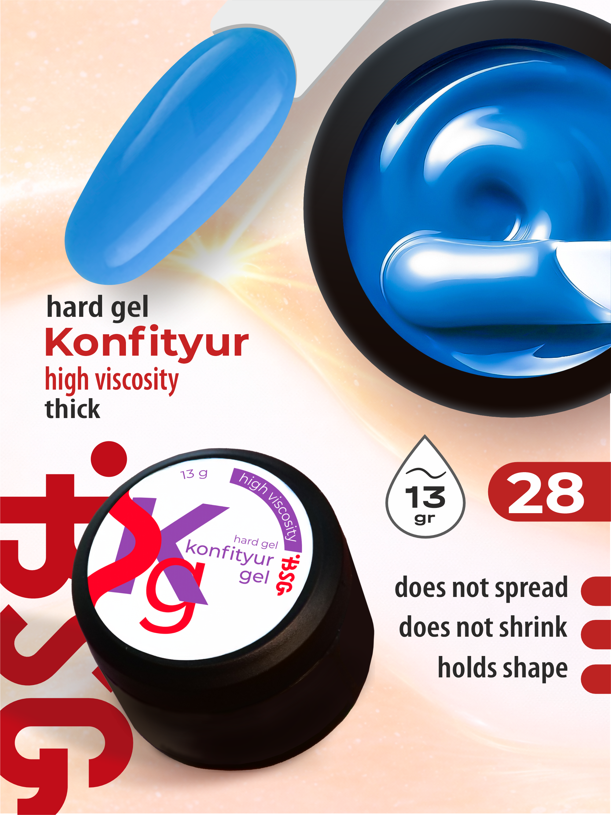 Hard gel Konfiture HIGH VISCOSITY 13 gr 28 HIGH