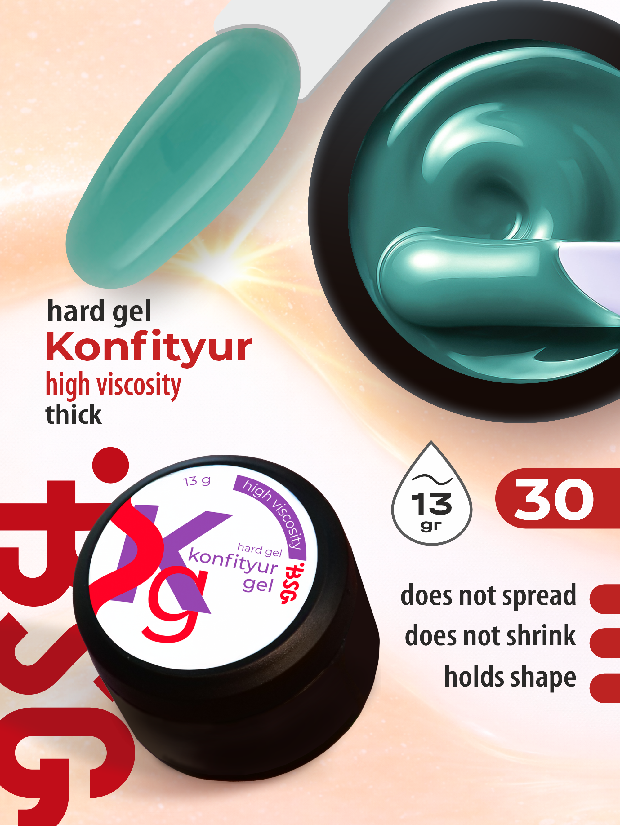 Hard gel Konfiture HIGH VISCOSITY 13 gr 30 HIGH