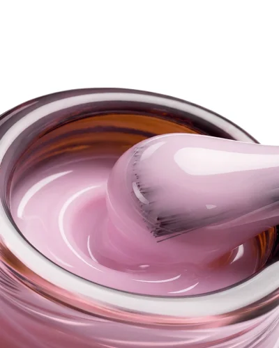 Hard gel in a bottle Konfityur LOW VISCOSITY 20 ml 41 Semi-transparent pink