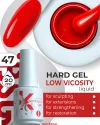 Hard gel in a bottle Konfityur LOW VISCOSITY 20 ml 47 Red, carmin
