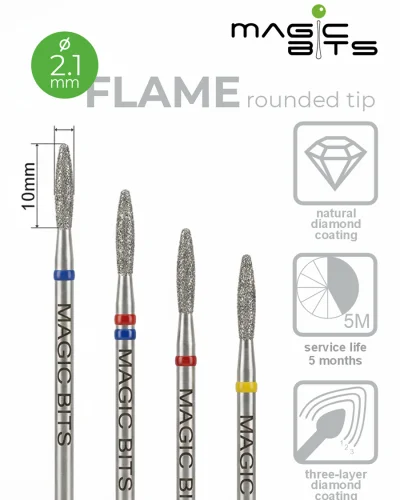 Cutter Magic Bits Flame 2.1 mm Rounded Tip (Price per bit)